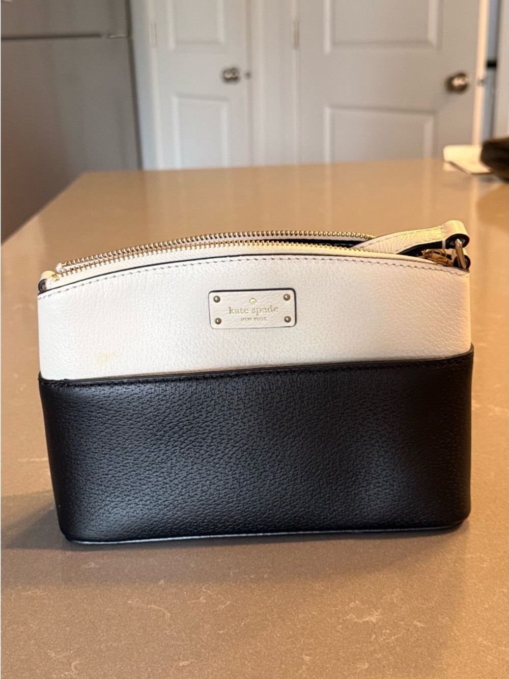 kate spade Two-Tone Black and White Cosmetic Pouch